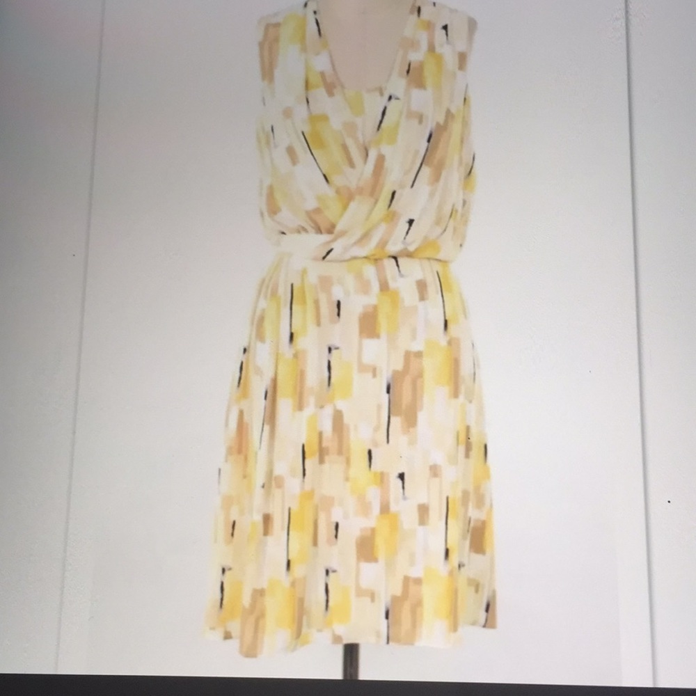 White House Black Market Buttercream Yellow Dress
